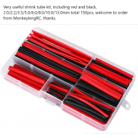 Shrink tube black and red kit 150pcs  wholesale only MK5945