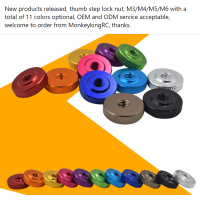 Thumb lock nut with step, different colors optional  wholesale only MK5950