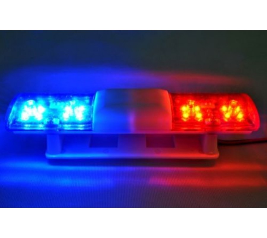 RC Police Light Bar  Rotating Flashing LED (red and blue) Type 1