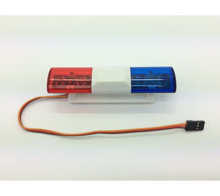 RC Police Light Bar  Rotating Flashing LED (red and blue) Type 1