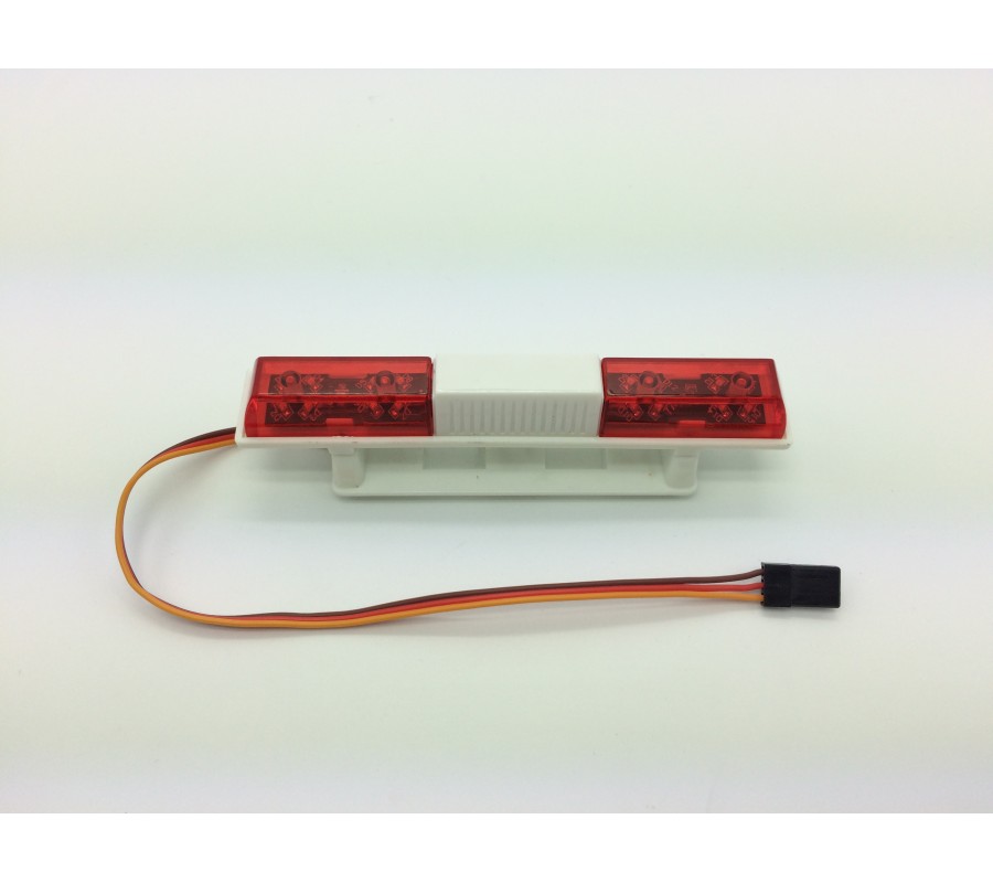 RC Police Light Bar Rotating Flashing LED (red and red) Type 1