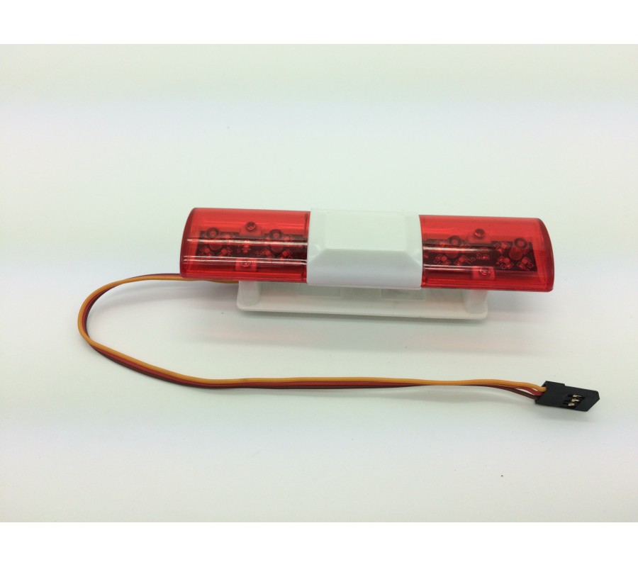RC Police Light Bar Rotating Flashing LED (red and red) Type 2