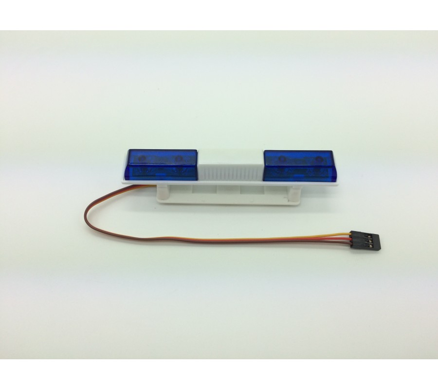 RC Police Light Bar Rotating Flashing LED (Blue and blue) Type 1
