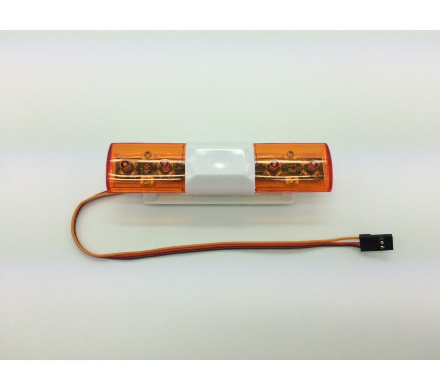 RC Police Light Bar Rotating Flashing LED (orange and orange) Type 1