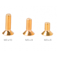 Class 12.9  flat head  hex screw  M2.5 M3 M4*5*6*8*10-30  Titanium and gold plated wholesale only