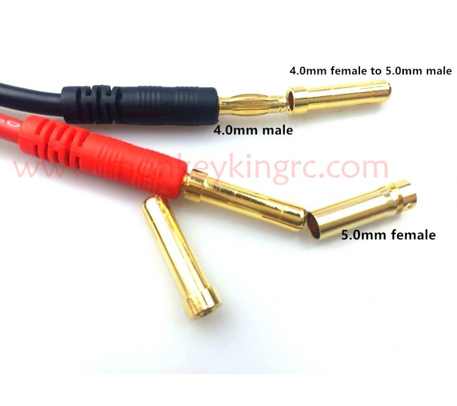 4mm Female to 5mm Male Plug one pcs