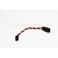 Servo Extension wire twisted  male+female  (Futaba)  L=75mm