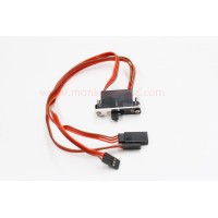 Switch wire JR male with JR male and Futaba female, 3lines. JR small switch L = 220mm+220mm