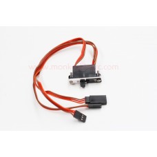Switch wire JR male with JR male and Futaba female, 3lines. JR small switch L = 220mm+220mm